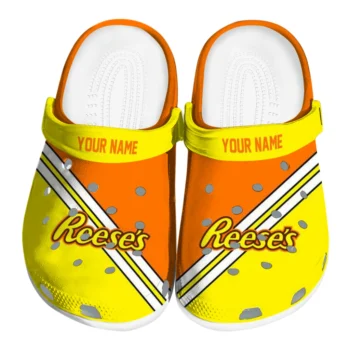 Custom Reese's Block Orange Yellow Clogs