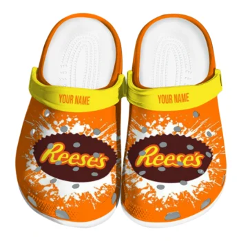 Custom Reese's Icon Orange Yellow Clogs