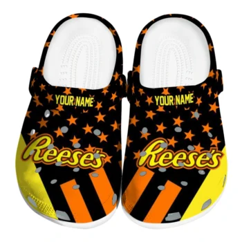 Custom Reese's Orange Star Black Orange Clogs