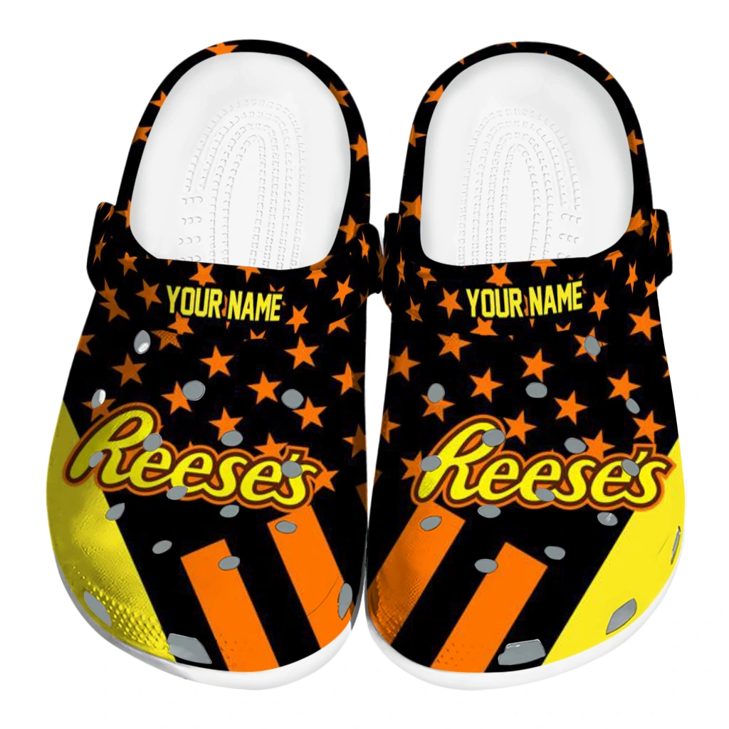 custom-reeses-orange-star-black-orange-clogs-best-selling-hey-clogs.webp custom reeses orange star black orange clogs best selling hey clogs