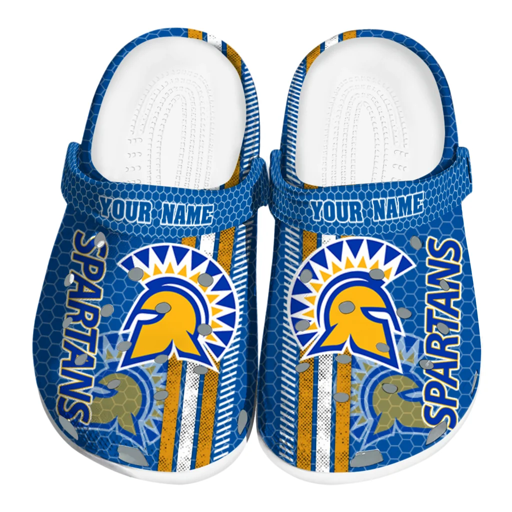custom-san-jose-state-spartans-contrasting-stripes-clogs-best-selling custom san jose state spartans contrasting stripes clogs best selling