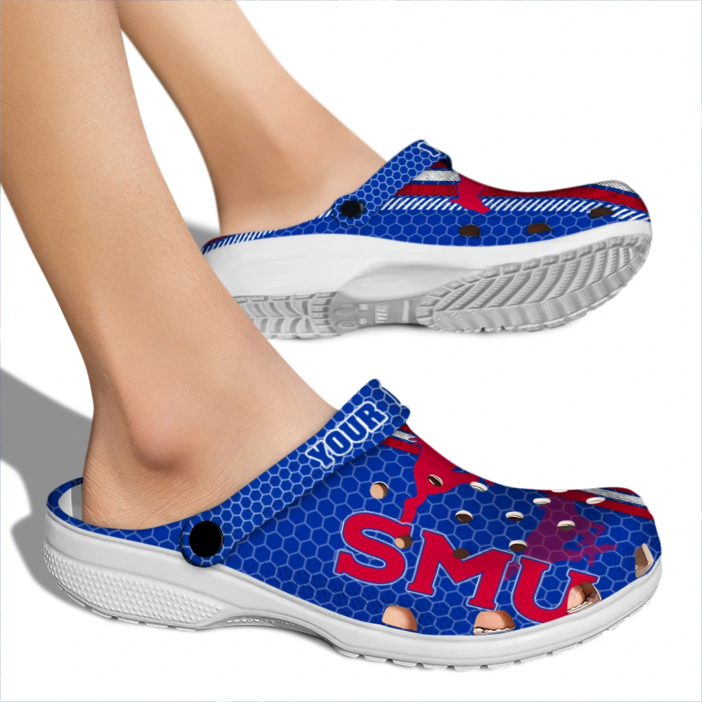 custom-smu-mustangs-contrasting-stripes-clogs-fashion-forward