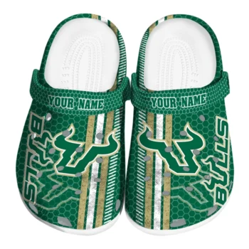 Custom South Florida Bulls Contrasting Stripes Clogs