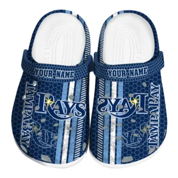 Custom Tampa Bay Rays Contrasting Stripes Clogs