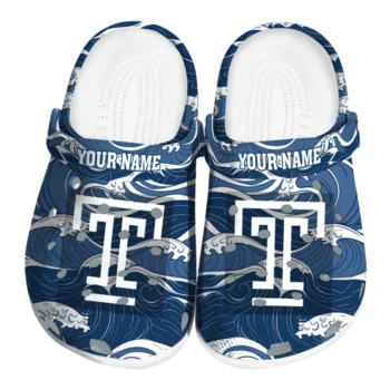 Custom Temple Owls Wave Flow Clogs