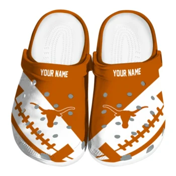 Custom Texas Longhorns Football Motif Clogs