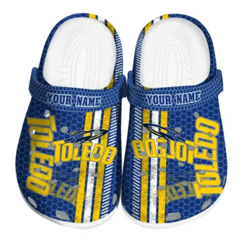 Custom Toledo Rockets Contrasting Stripes Clogs