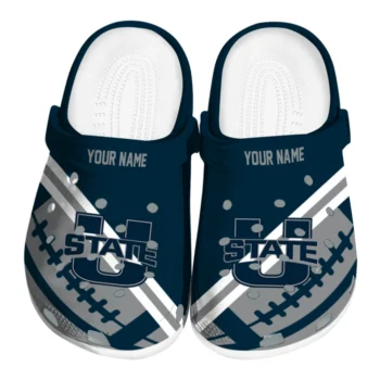 Custom Utah State Aggies Football Motif Clogs