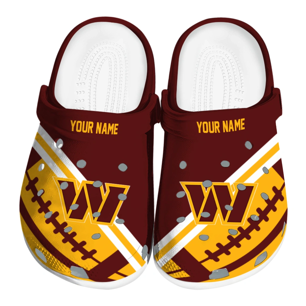 custom-washington-commanders-football-motif-clogs-best-selling custom washington commanders football motif clogs best selling