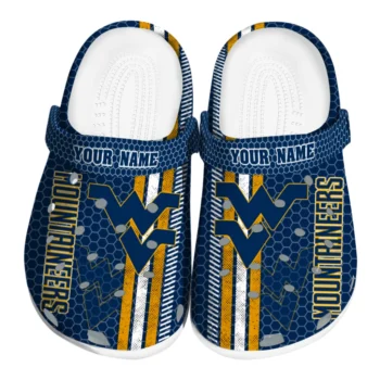 Custom West Virginia Mountaineers Contrasting Stripes Clogs