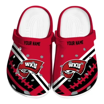 Custom Western Kentucky Hilltoppers Football Motif Clogs