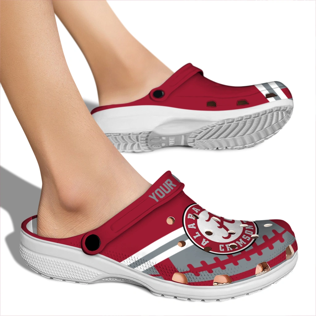 customized-alabama-crimson-tide-football-motif-clogs-fashion-forward