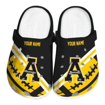 Customized Appalachian State Mountaineers Football Motif Clogs