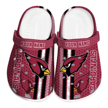 Customized Arizona Cardinals Contrasting Stripes Clogs