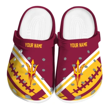 Customized Arizona State Sun Devils Football Motif Clogs