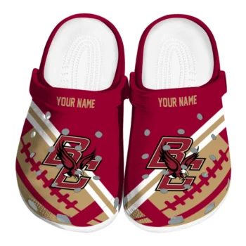 Customized Boston College Eagles Football Motif Clogs