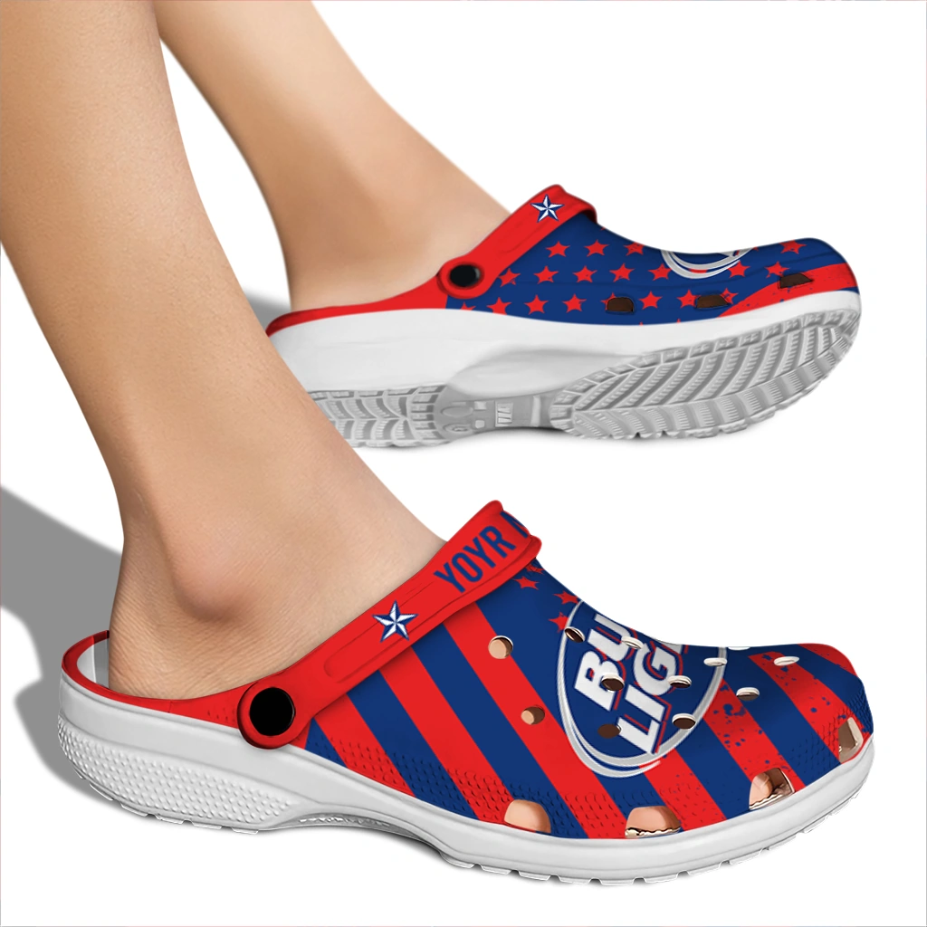 customized-bud-light-star-designs-red-blue-clogs-fashion-forward-hey-clogs.webp