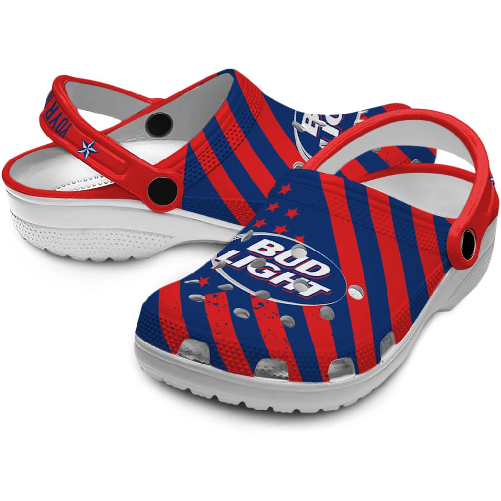 customized-bud-light-star-designs-red-blue-clogs-high-quality-hey-clogs.webp