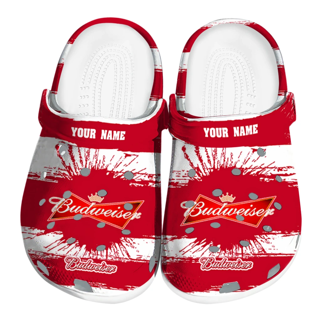 customized-budweiser-banner-red-white-clogs-best-selling-hey-clogs.webp customized budweiser banner red white clogs best selling hey clogs