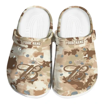 Customized Budweiser Big B Camouflage Beige Brown Clogs