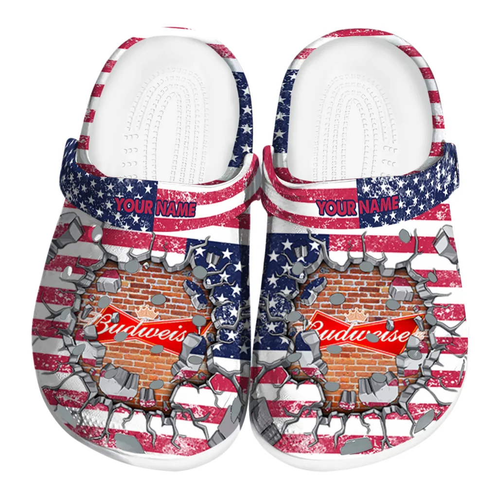 customized-budweiser-flag-smash-red-blue-clogs-best-selling-hey-clogs.webp customized budweiser flag smash red blue clogs best selling hey clogs