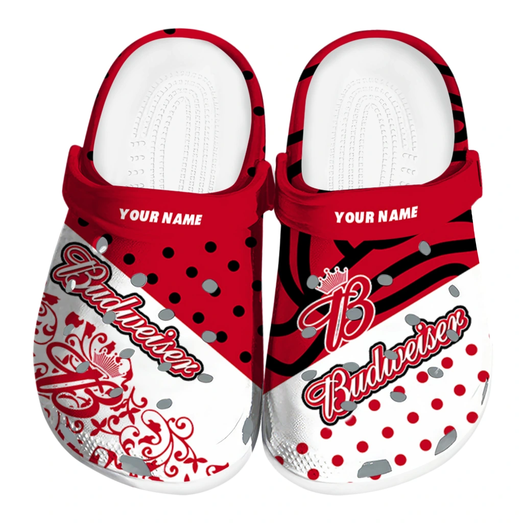 customized-budweiser-hand-motif-red-white-clogs-best-selling-hey-clogs.webp customized budweiser hand motif red white clogs best selling hey clogs