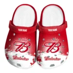 customized-budweiser-name-stripe-red-white-clogs-best-selling-hey-clogs.webp