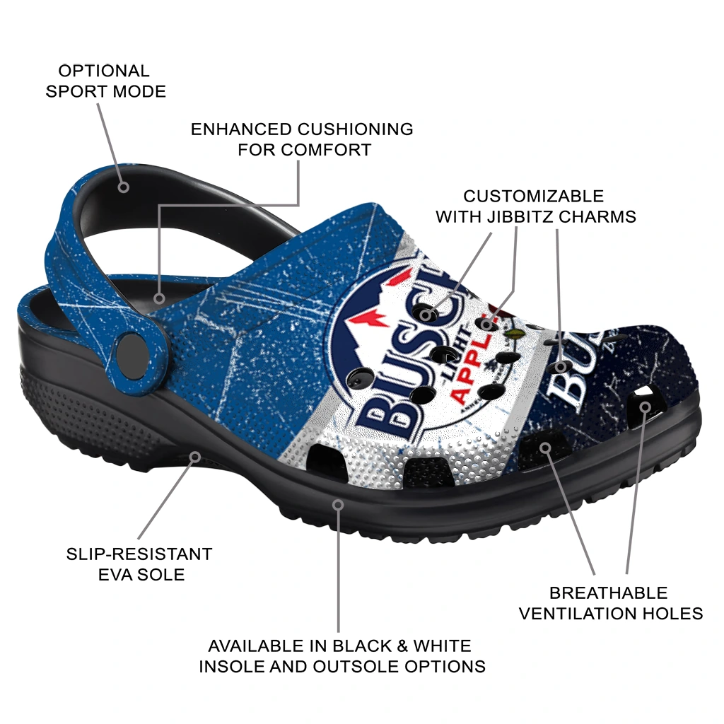 customized-busch-light-apple-tasty-blue-white-clogs-new-arrival-hey-clogs.webp