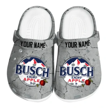 Customized Busch Light Busch Apple Gray Clogs