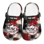 customized-busch-light-circle-emblem-red-black-clogs-best-selling-hey-clogs.webp