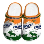 customized-busch-light-the-trophy-can-orange-green-clogs-best-selling-hey-clogs.webp