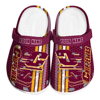 Customized Central Michigan Chippewas Contrasting Stripes Clogs