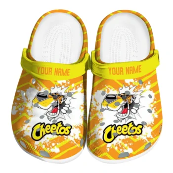 Customized Cheetos Cheetah Attack Orange Yellow Clogs