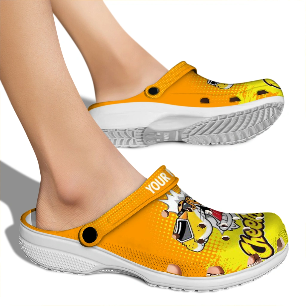 customized-cheetos-cheetah-crunch-orange-yellow-clogs-fashion-forward-hey-clogs.webp