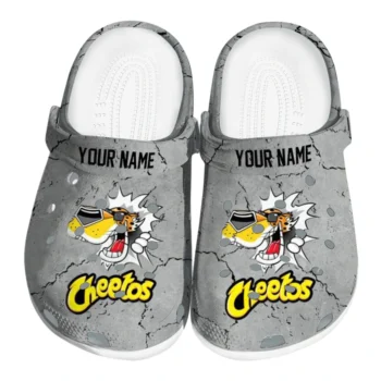 Customized Cheetos Fist Crack Gray Yellow Clogs