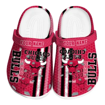 Customized Chicago Bulls Contrasting Stripes Clogs