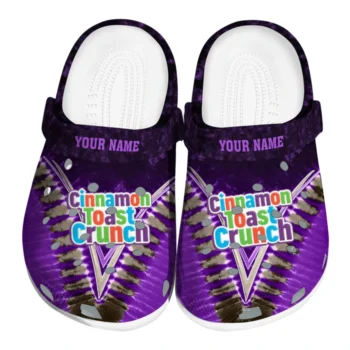 Customized Cinamon Toast Crunch Cereal Purple Black Clogs