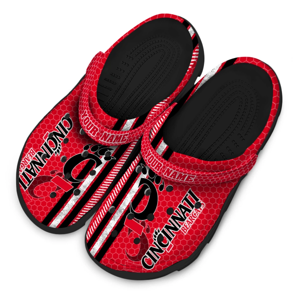 customized-cincinnati-bearcats-contrasting-stripes-clogs-latest-model