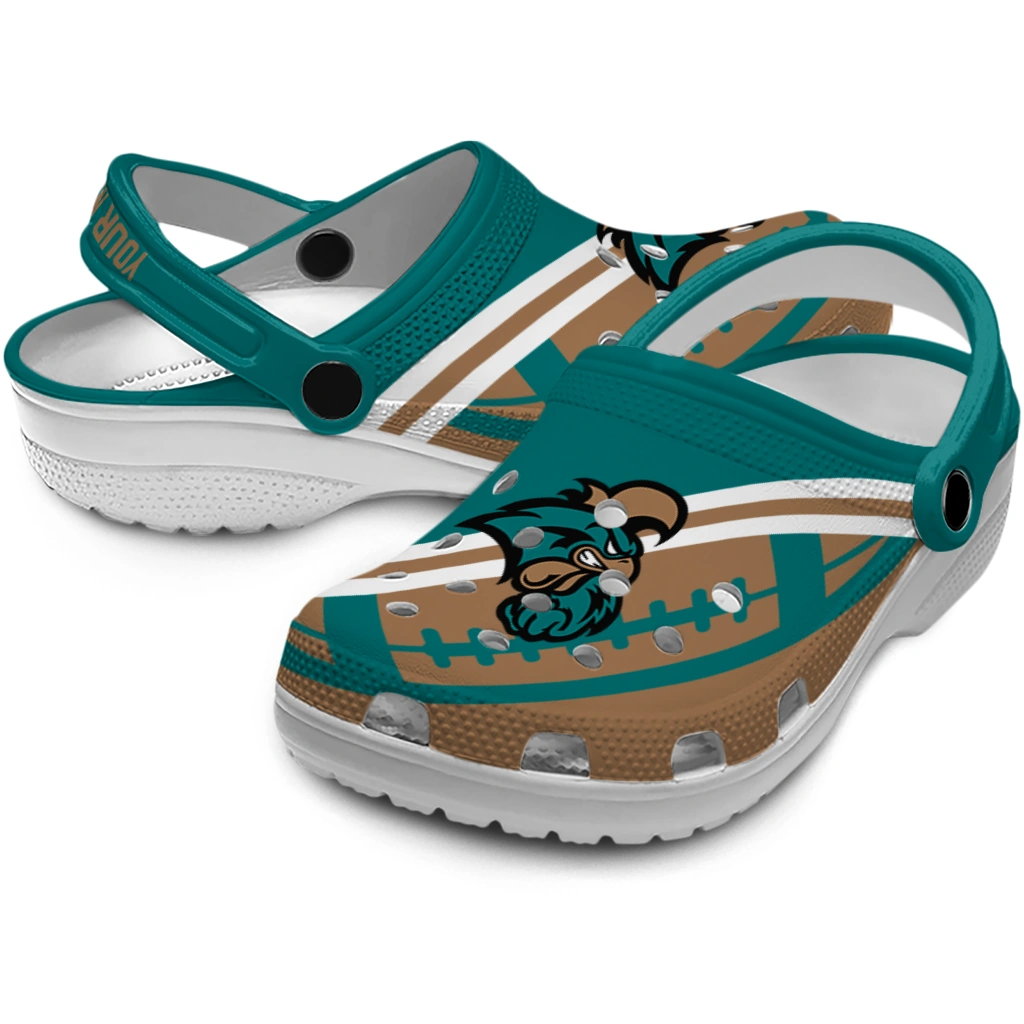 customized-coastal-carolina-chanticleers-football-motif-clogs-high-quality