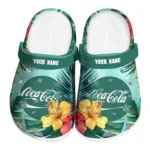 customized-coca-cola-hibiscus-cluster-green-red-clogs-best-selling-hey-clogs.webp