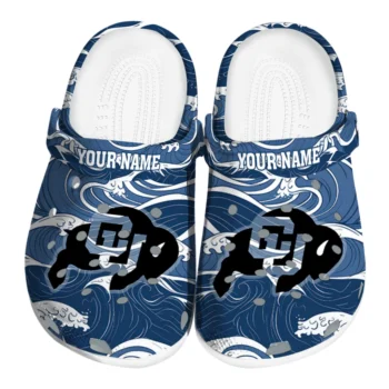 Customized Colorado Buffaloes Wave Flow Clogs