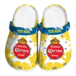 customized-corona-beer-brush-blast-yellow-white-clogs-best-selling-hey-clogs.webp