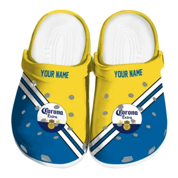 Customized Corona Beer Cap Corner Yellow Blue Clogs