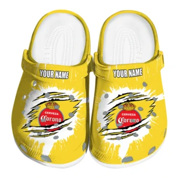 Customized Corona Beer Claws Yellow Clogs