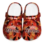 customized-corona-beer-leaves-red-orange-clogs-best-selling-hey-clogs.webp