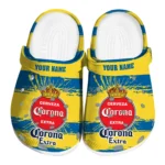 customized-corona-beer-splatter-effect-blue-yellow-clogs-best-selling-hey-clogs.webp