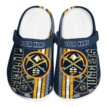 Customized Denver Nuggets Contrasting Stripes Clogs