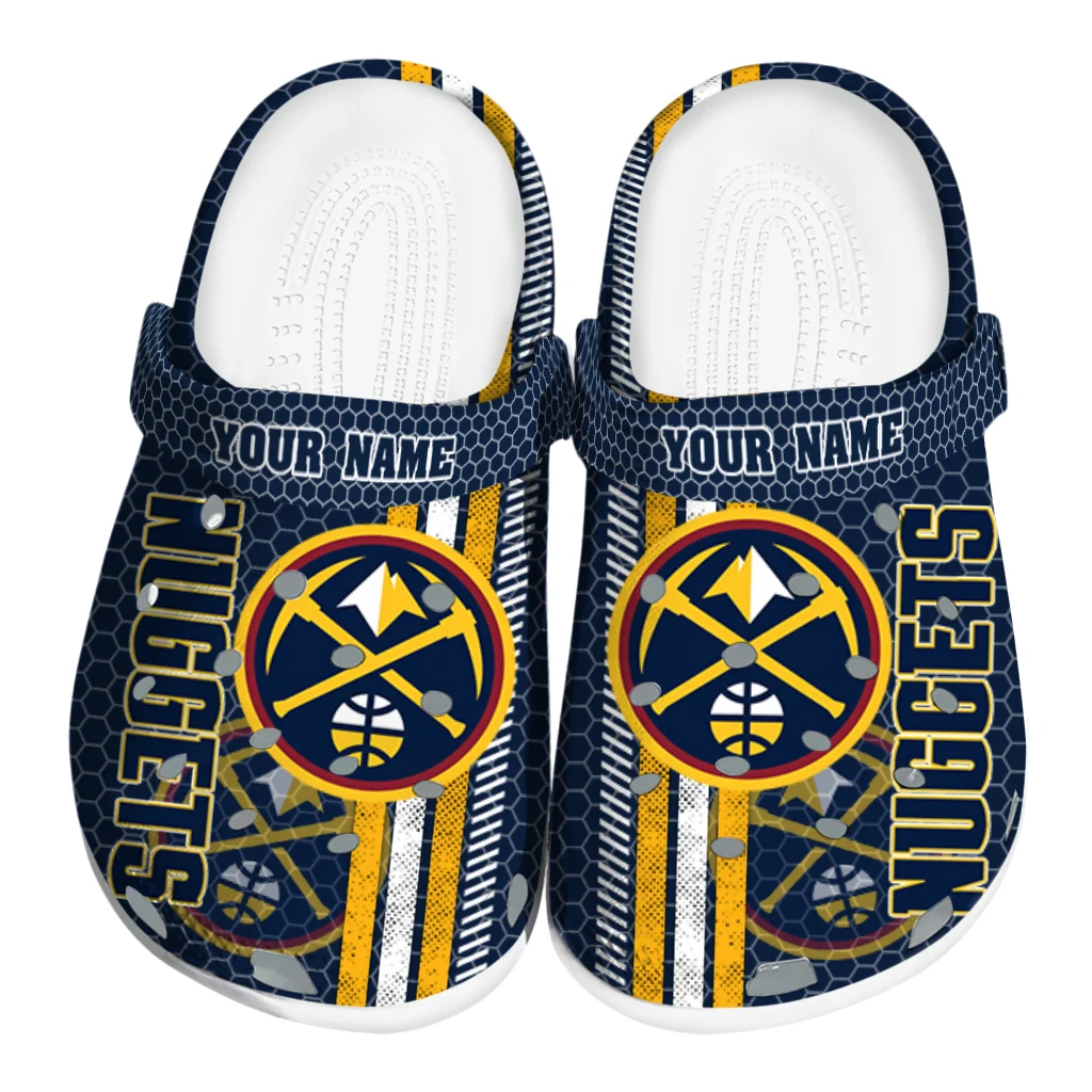 customized-denver-nuggets-contrasting-stripes-clogs-best-selling customized denver nuggets contrasting stripes clogs best selling