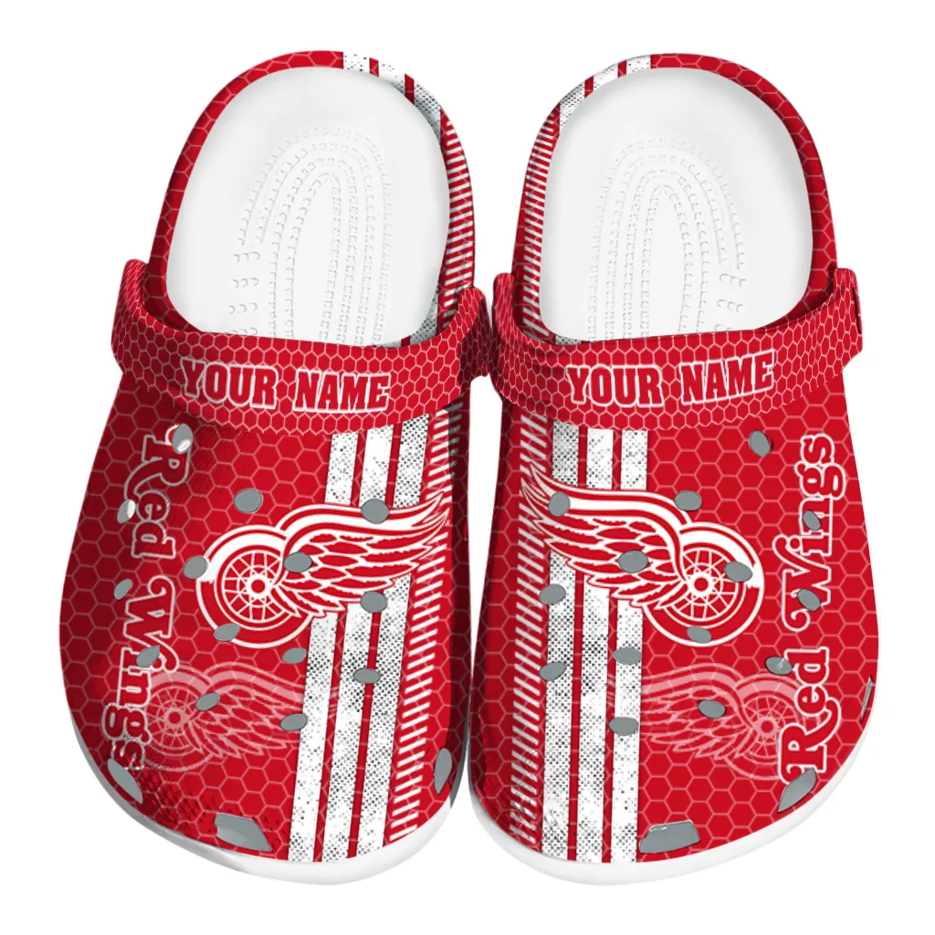 customized-detroit-red-wings-contrasting-stripes-clogs-best-selling customized detroit red wings contrasting stripes clogs best selling