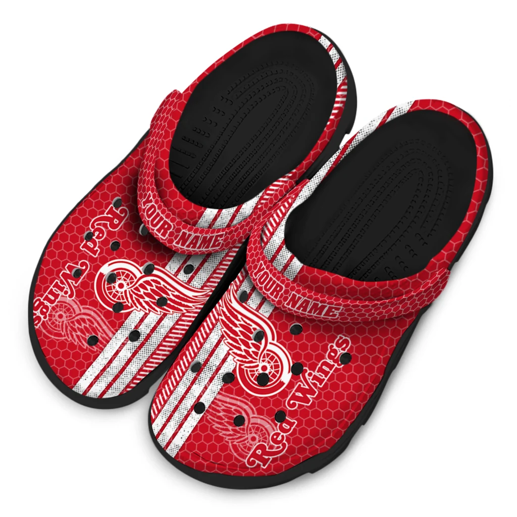 customized-detroit-red-wings-contrasting-stripes-clogs-latest-model
